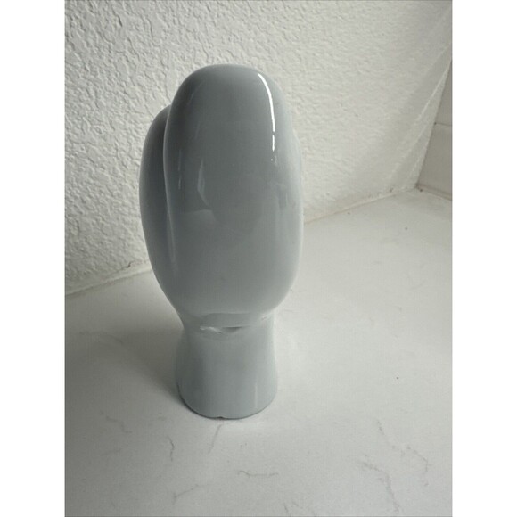 VTG Porcelain White Left Hand Toothbrush Pen Candle Holder Gift Artsy Modern - Picture 5 of 12